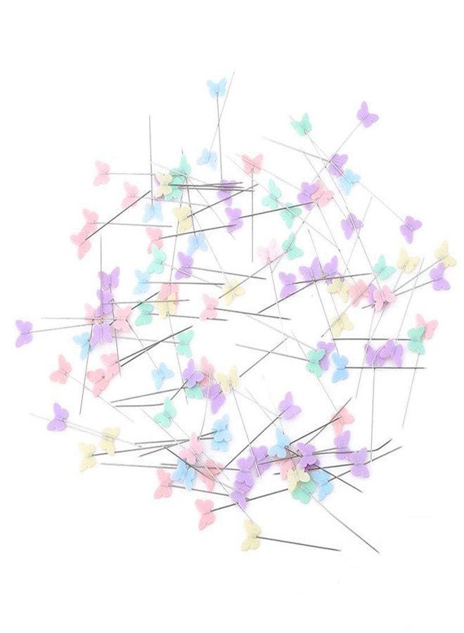 Gemsy Butterfly Head Dressmaking Sewing Pins | Fashion Essentials Stainless Steel Craft DIY Garment Rust-Resistant Tailoring Tools Sewing Accessories | Crafting Materials Fabric Needles - Image 4